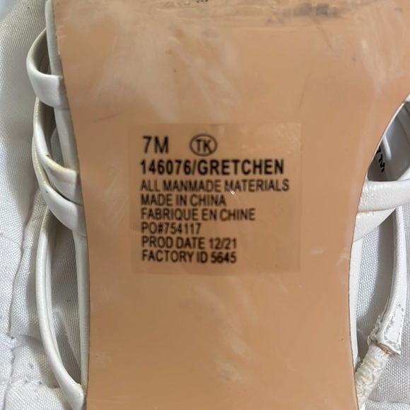 Maurices white strappy block heels - Picture 4 of 4